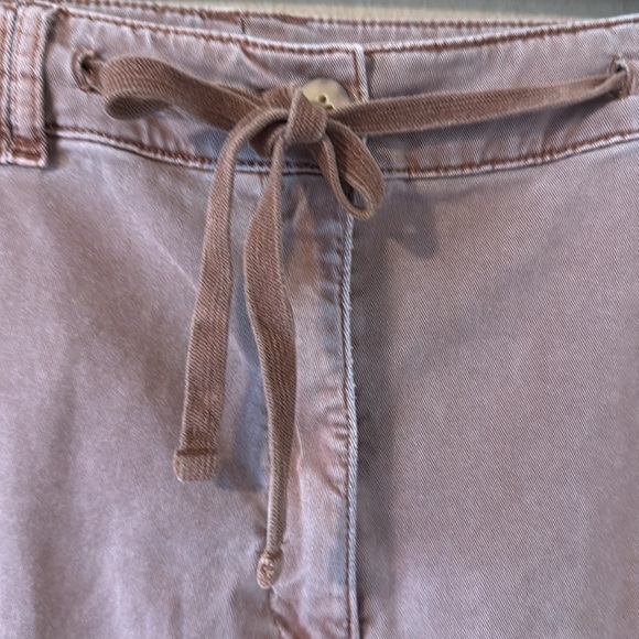 J Jill Women’s Wide Leg Cropped Pants washed brown size 14 - Picture 4 of 16